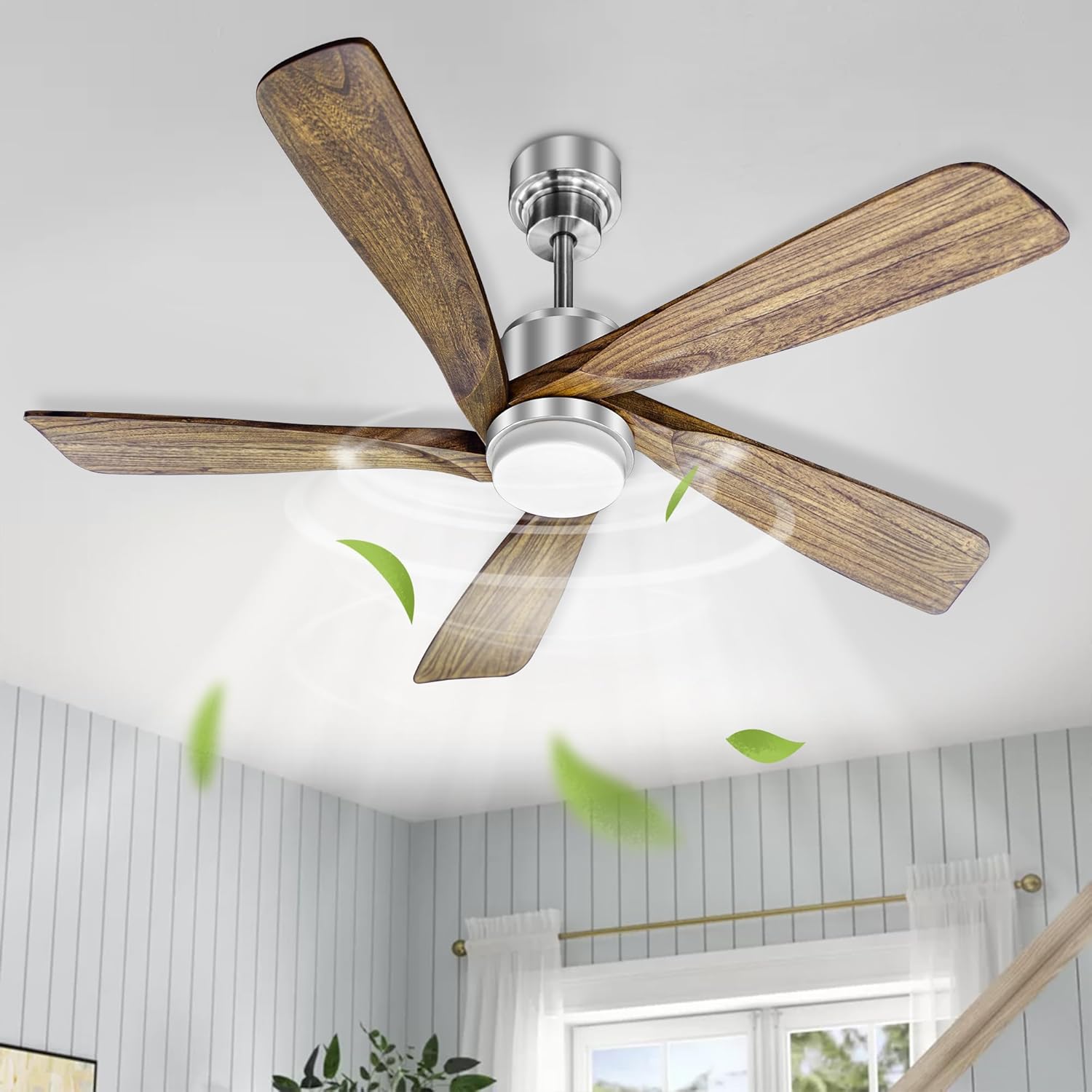 52 Inch Ceiling Fan with Remote Control, Outdoor/Indoor