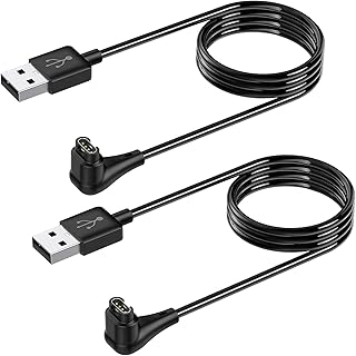[2 Pack] Upgraded Charger for Garmin Watch, 3.3FT USB Charging Cable for Garmin Instinct, Fenix 5|5S|5X|6|6S|6X|7|7S|7X, Forerunner 245|945, Approach S10|S62|G12|S42|S40, Vívoactive 4|4S|3, Venu 2|2S