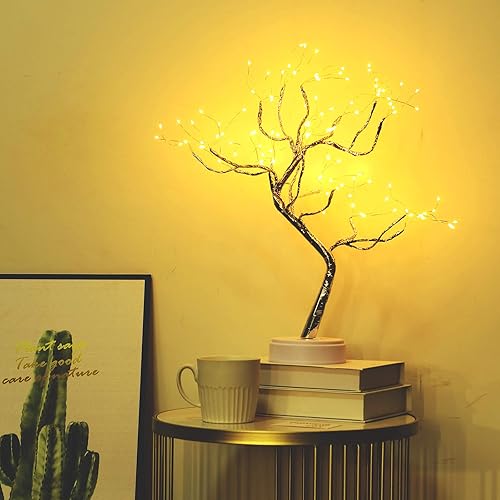 Miniatura 3 de Luz de árbol de espíritu bonsái de 20 pulgadas con 108 LED, lámpara de árbol artificial para bricolaje, funciona con bateríaUSB, lámparas estéticas