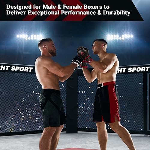 Miniatura 8 de Athllete Guantes de boxeo duraderos y cómodos para hombres y mujeres, acolchado extra grueso para boxeadores principiantes y entrenamiento físico,