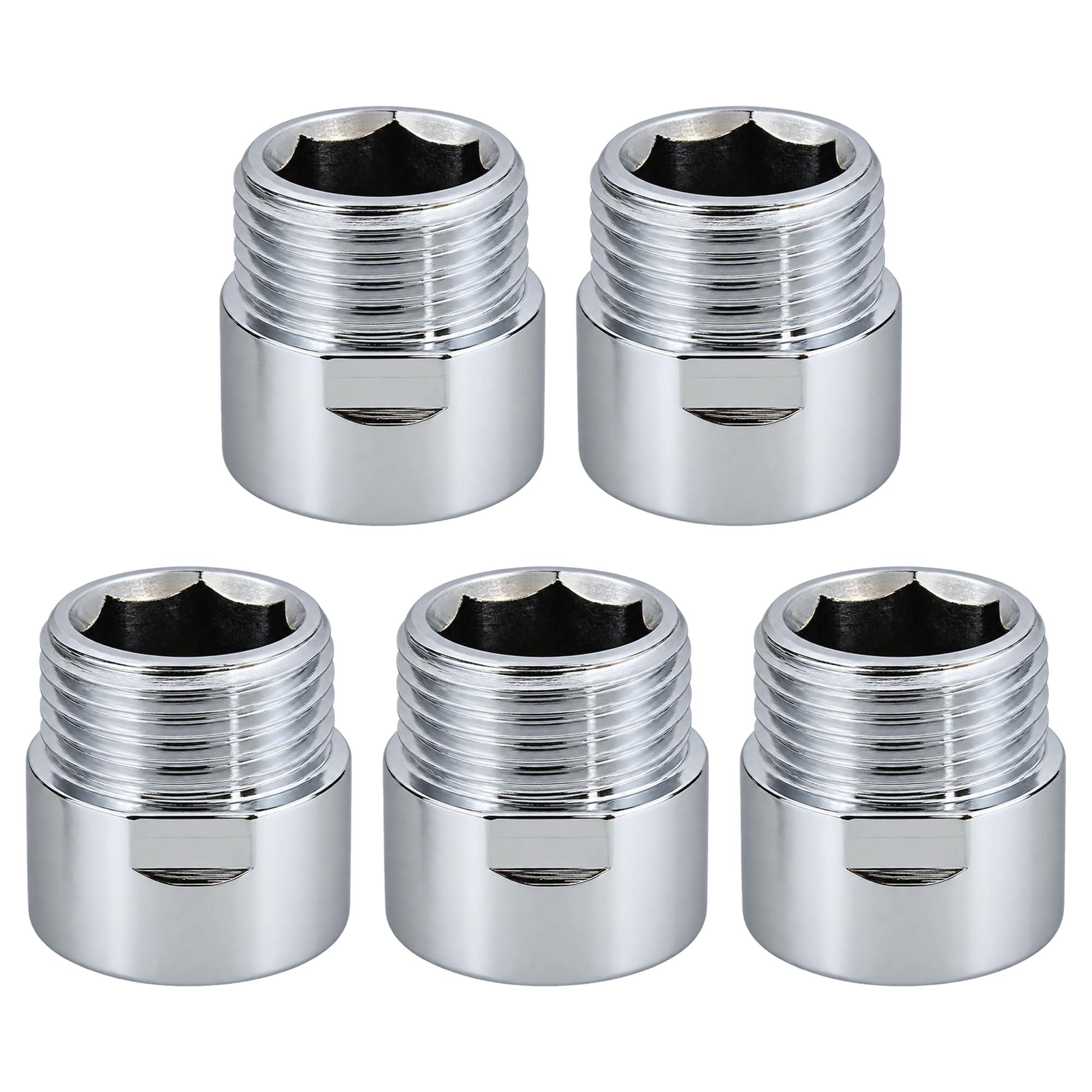 KINIK Brass Extension Nipples - Chrome Plated, Pack of 5 -1