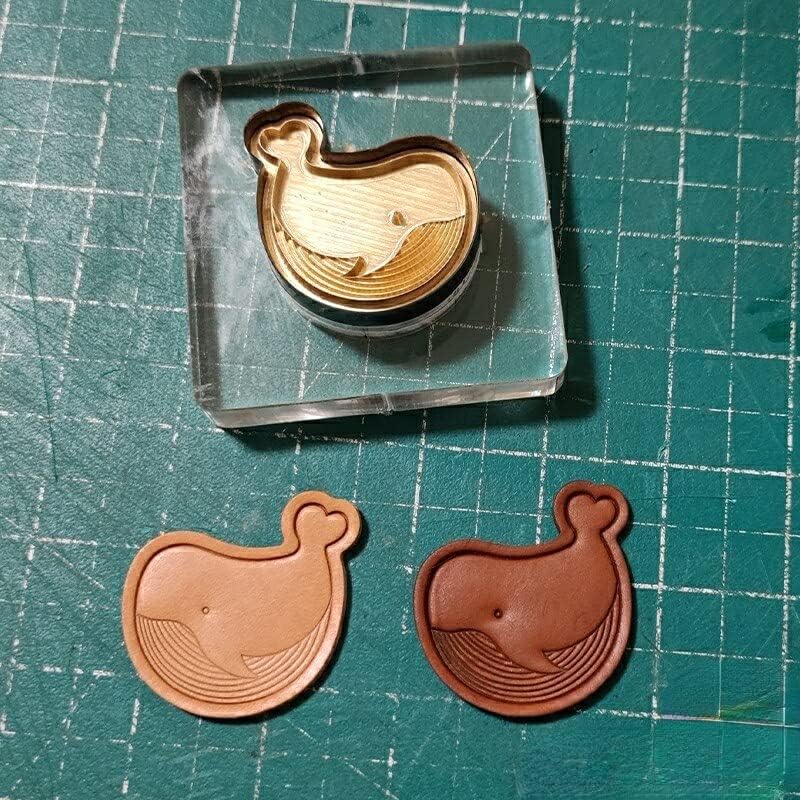 Little Whale Leather Stamp Cutting Die DIY Keychain Brass Stamping Mold Custom Logo Leathercraft Tool Leather Cutter Knife Blade - (Color: stamp cutter set)