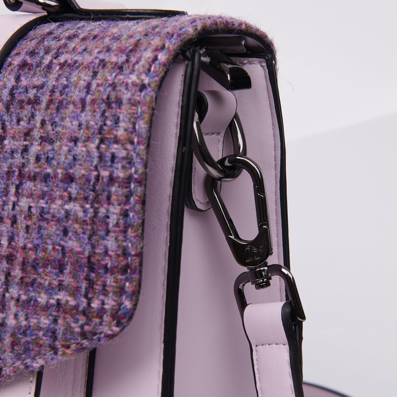 Violet Mini Dogtooth Large Satchel