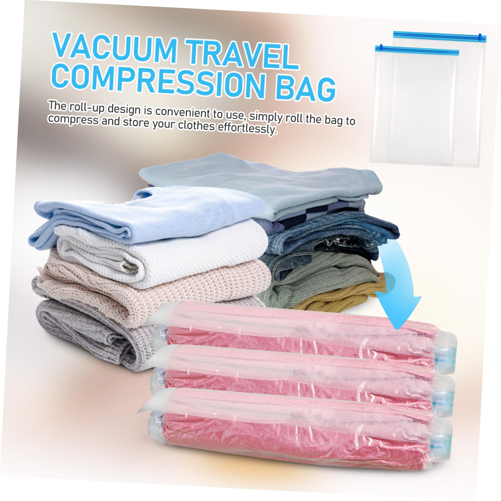 12 piezas Bolsas de Compresión de Viaje Sellado Doble Resistente y Reutilizables para Ropa y Almacenaje Esencial Camping y Negocios