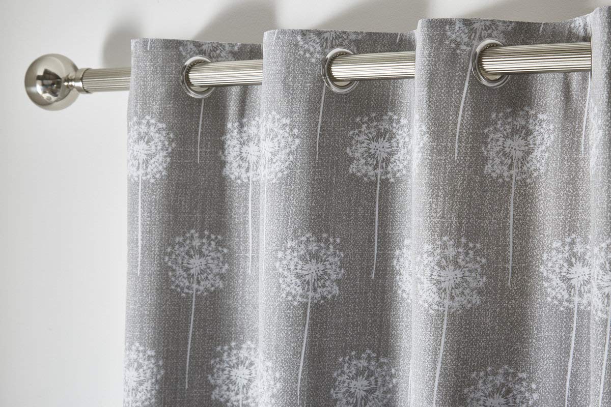 Bedmaker Floral Fully Lined Eyelet Ring Top Curtains, Ochre, 46w x 54d Inches, W 46" x L 54" (1 Panels) - Image 2