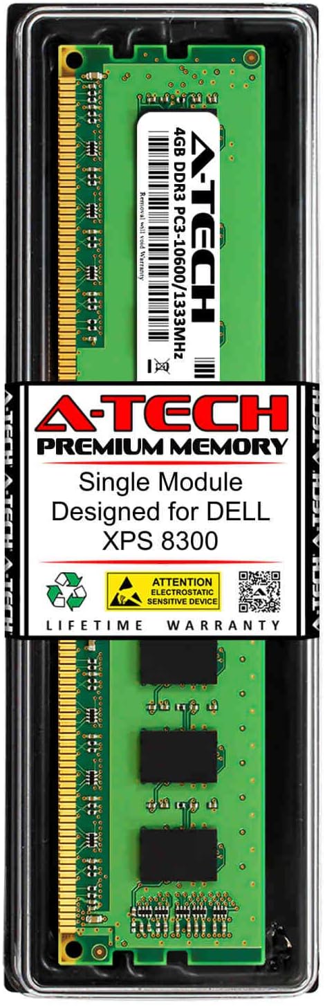A-Tech 4GB RAM for DELL XPS 8300 | DDR3 1333MHz DIMM PC3-10600 240-Pin Non-ECC UDIMM Memory Upgrade Module