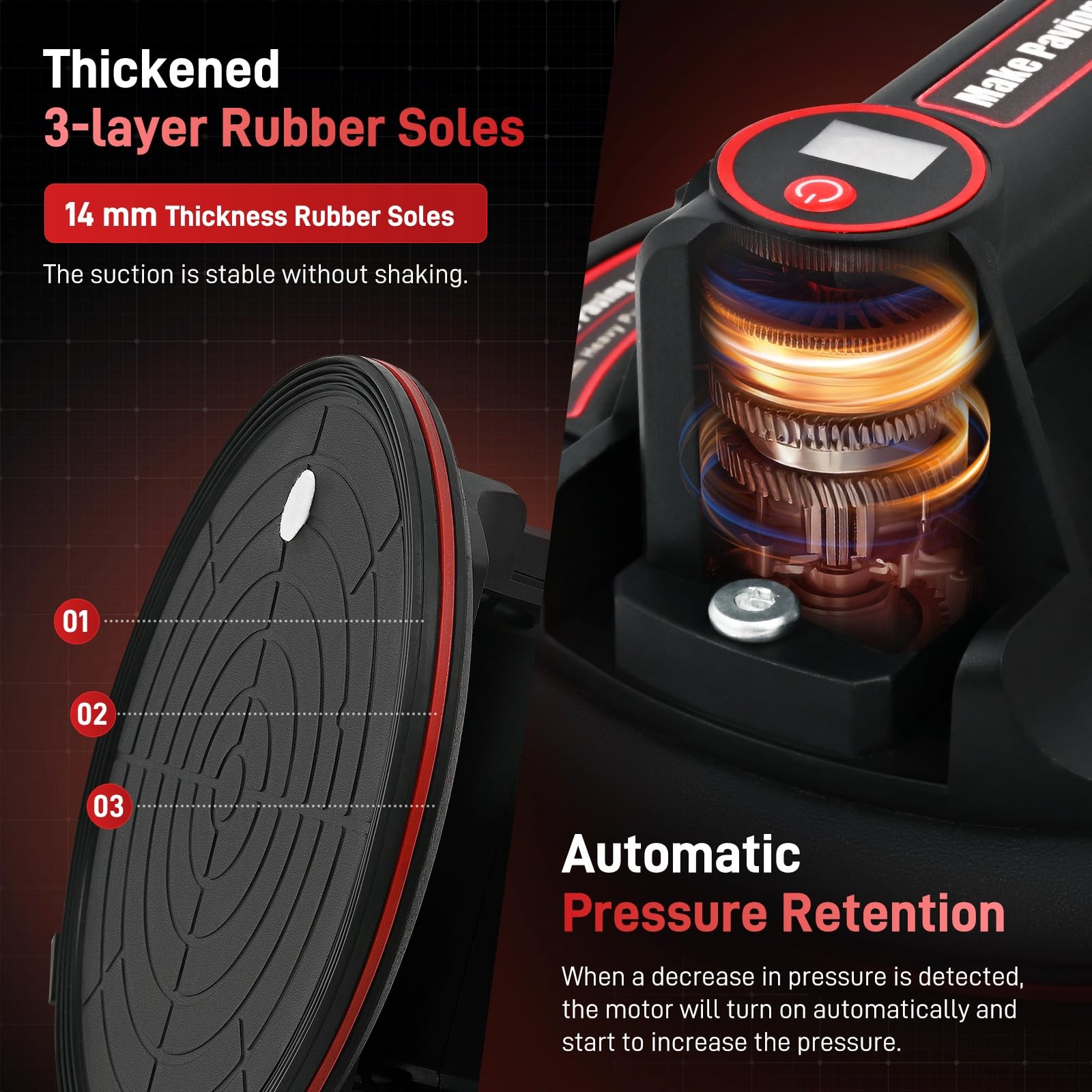 DURDUR 2 Pack 8 Inch Battery Vacuum Suction Lifter, Battery