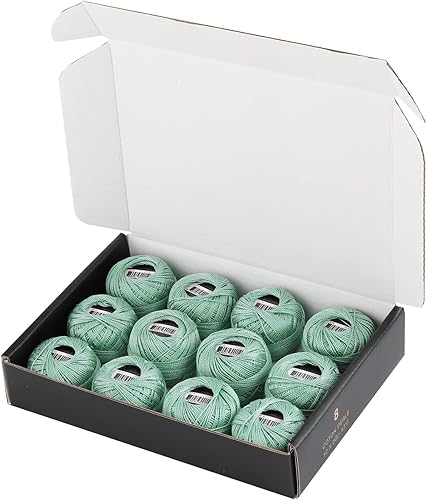 Miniatura 53 de Rhapsody Pearl Cotton #8 - Juego de 12 bolas de hilo de ganchillo para tejer, bordado, sashiko, punto de cruz, costura, aguja, bricolaje, acolchado