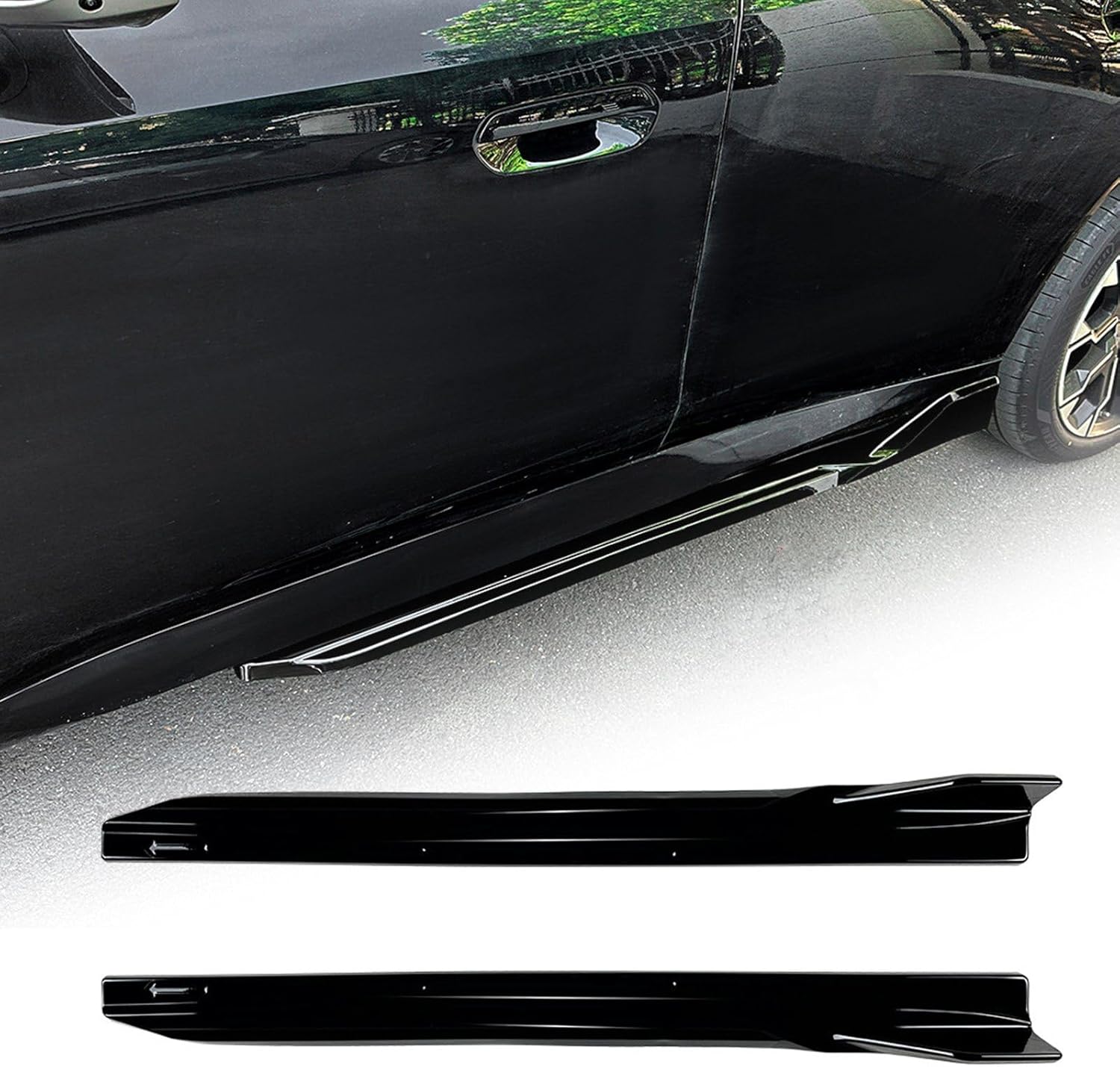 Gloss Black Car Side Skirts Extension Lip Rocker Panel Guard Body Kit Compatible with BMW X3 G45 M Sport 2024-2025