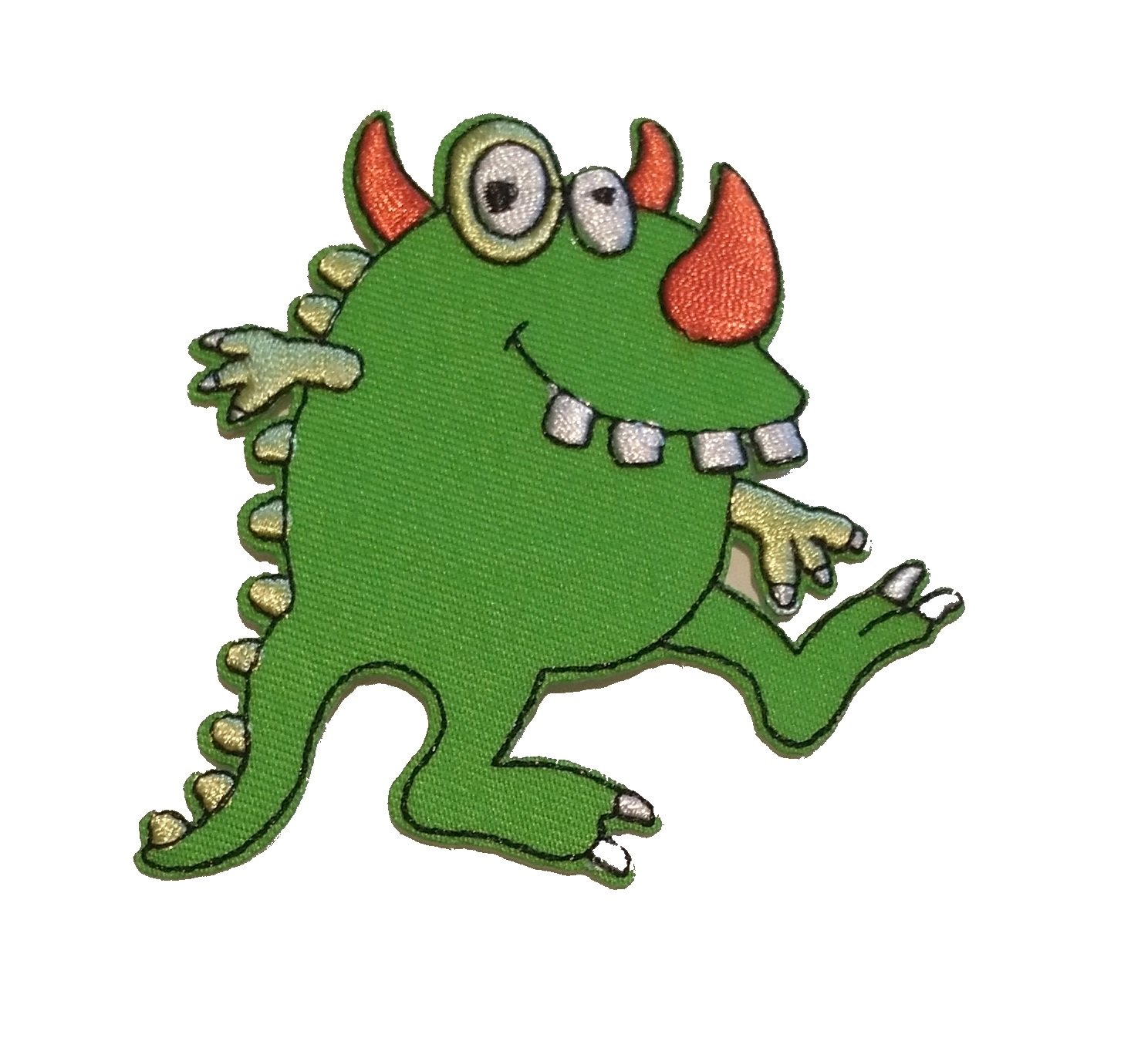 PatchWOW Dinosaur Cartoon Character (Buck) Iron on Sew on Embroidered Badge Applique Motif Patch from