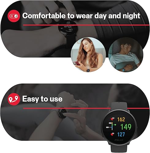 Vista 26 de POLAR Ignite 3 Series - Reloj inteligente de seguimiento de actividad física con pantalla AMOLED, GPS, monitoreo de frecuencia cardíaca, análisis