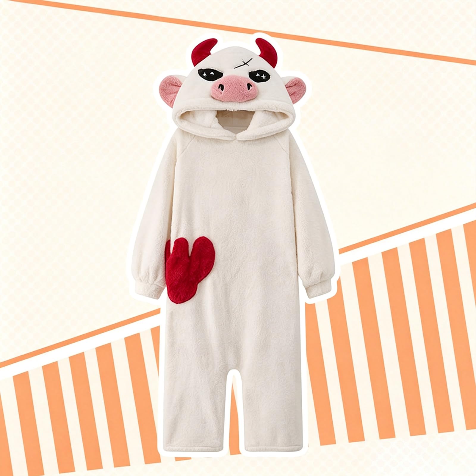 Pijama Onesie Cosplay Divertido de Forro Polar Invierno Jumpsuit Mono de Una Pieza con Capucha y Cremallera Hombre Mujer Adulto de Cosplay Ropa de Dormir Invierno Para Halloween, Carnaval y Fiestas