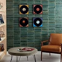 Vista 2 de 2,5 x 9,5 Alchemist - Azulejo de pared italiano verde veneciano (1 pieza)