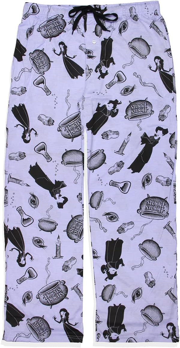 Disney Hocus Pocus Adult Sanderson Sisters Candle Cauldron Lounge Pajama Pants - Image 5