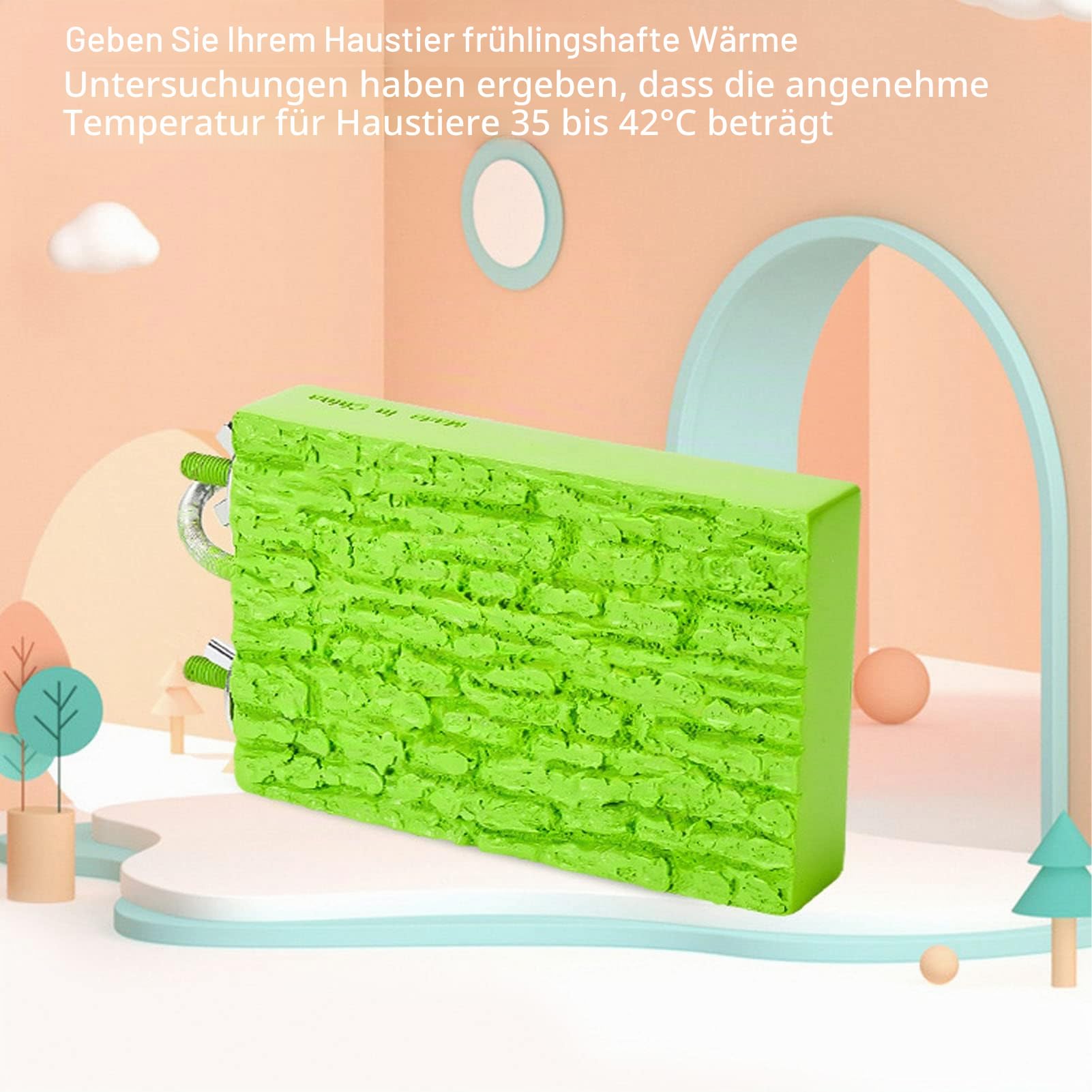 Heizplattform für Vogelstangen, Konstante Temperatur, 5 W, Sicheres Kleines Haustier, Warmes Standbrett, Käfigzubehör, Übungsspielzeug für Haustiere, Papageien, Wellensittiche, Sittiche,(EU)