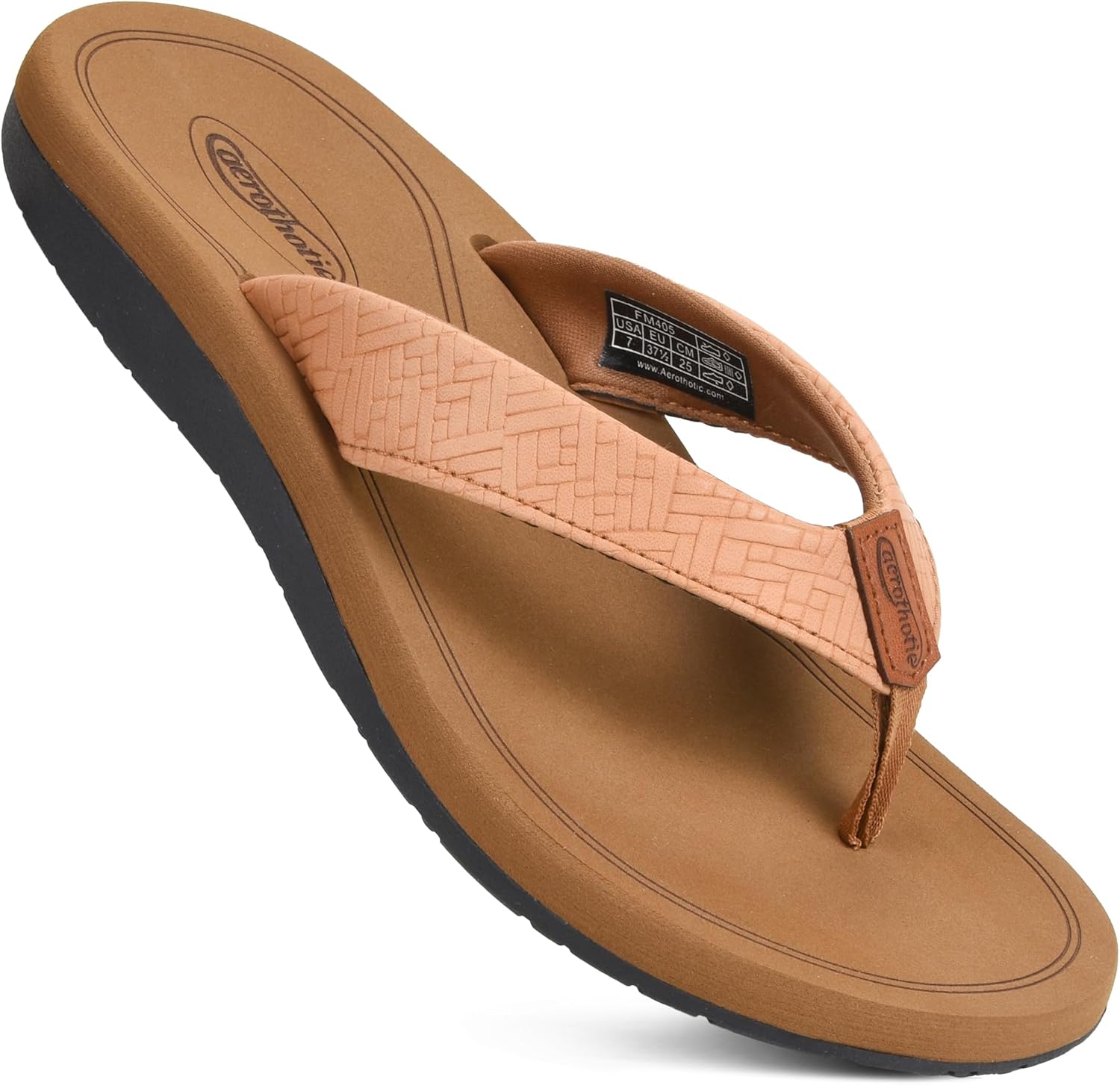 AEROTHOTIC Womens Flip Flops Arch Support Slip On Recovery Plantar Fasciitis Relief Orthotic Slippers  Lightweight Thong Cushioning Sandals Women  Indoor Outdoor Beach Yoga Mat Footbed Footwear