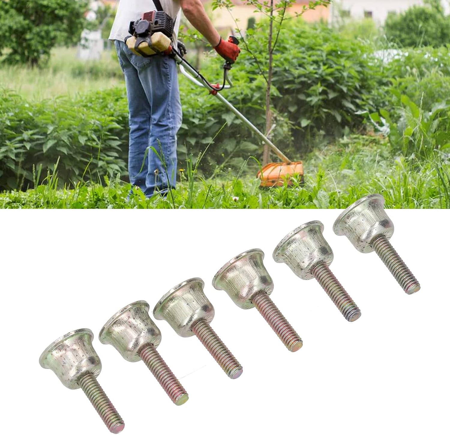 6 Pcs Aluminum M4 Chainsaw Brake Handle Screw for 024 026 MS260 Cutter Parts image 3