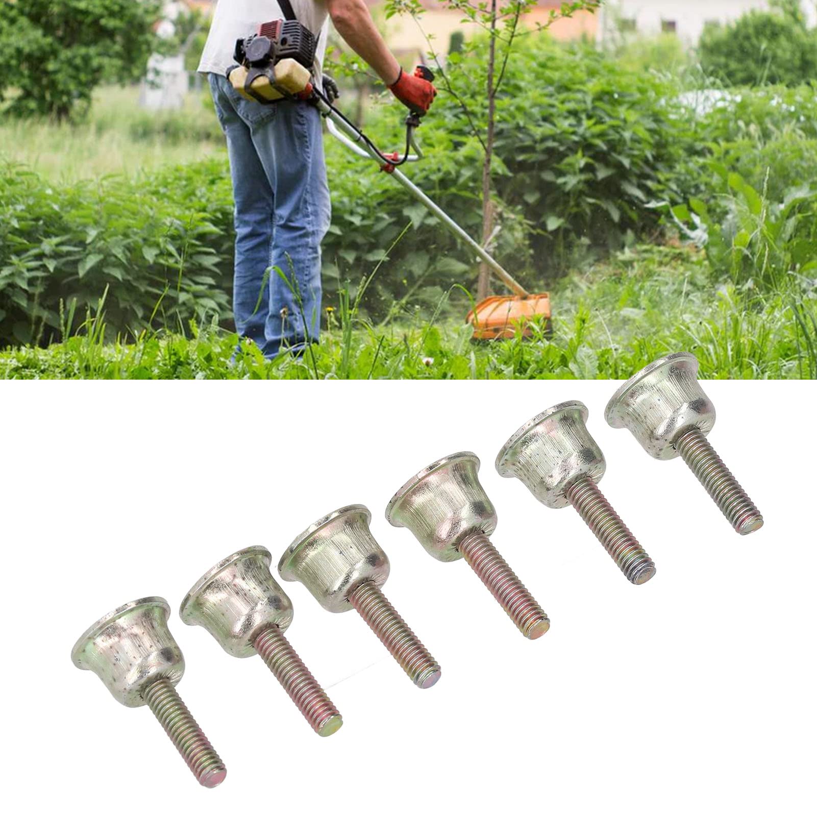 Asixxsix Kettensägen-Bremsgriffschrauben – 6 Stück, Aluminium, M4-Gewinde, Für Stihl 024 026 MS260 U.a.