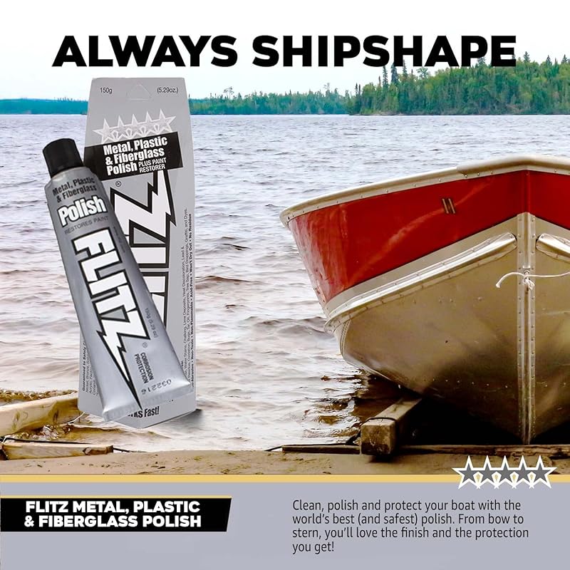 Flitz Metal Polish Paste - 5.29oz USA-Made Polish for Solid Chrome, Stainless Steel, & Aluminum - Non-Abrasive for Light Oxidation - Requires Manual Buffing - Not for Plated/Coated Surfaces (1 Pack) 5.29 Ounce (Pack of 1)