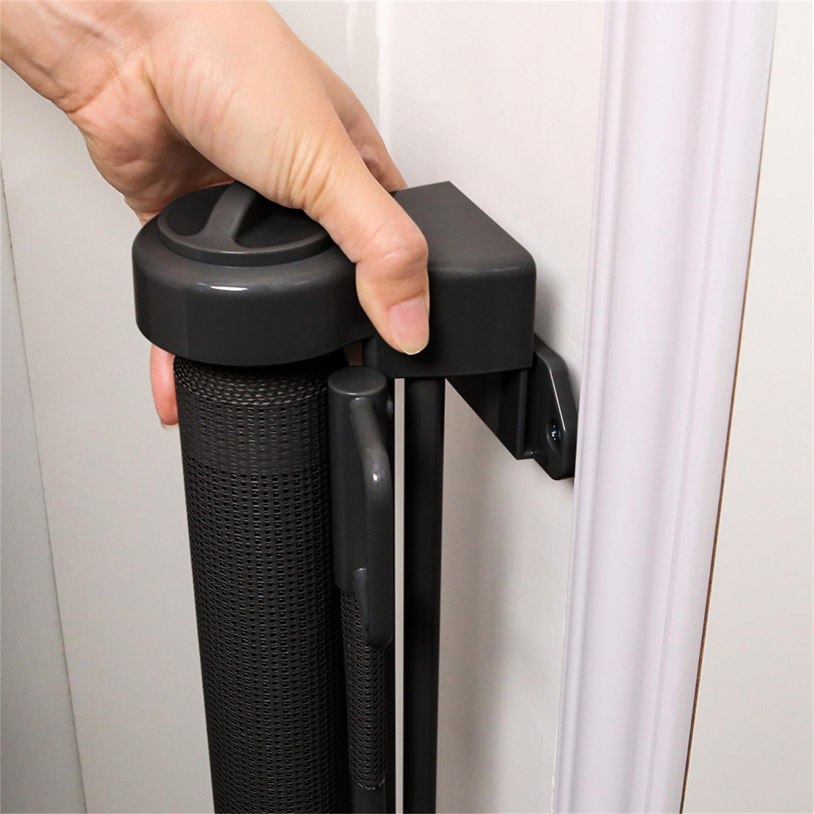 Homewell - Valla de seguridad para niños, barrera de seguridad retráctil, apta para bebés, niños y animales domésticos, barrera de seguridad para pasillos y escaleras, 86 x 150 cm