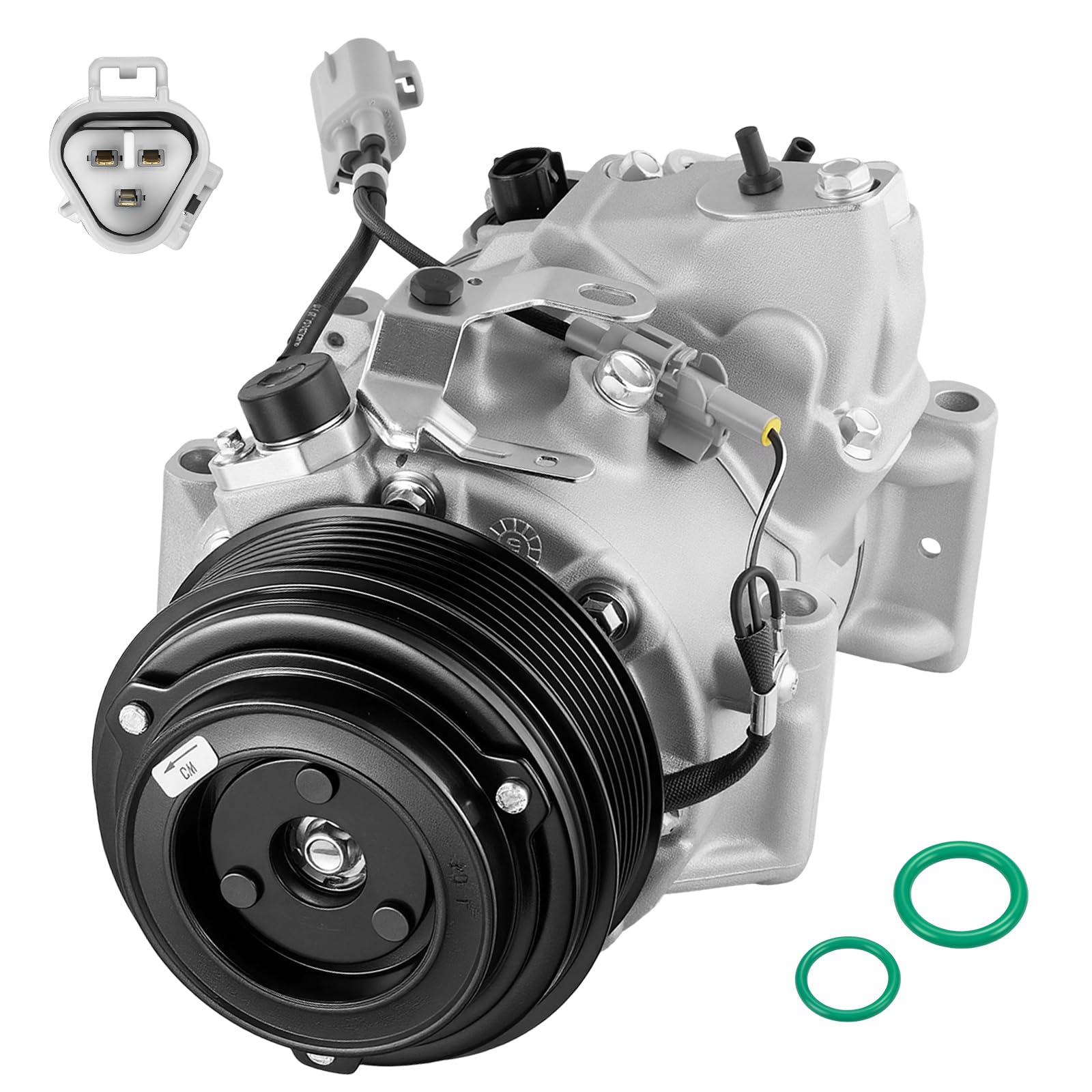 BDFHYK 158321 Air Conditioning A/C Compressor with Clutch Compatible with Toyota RAV4 2006-2012, Venza 2009-2016, V6 3.5L, Compatible with Lexus ES350 V6 3.5L 2007-2012