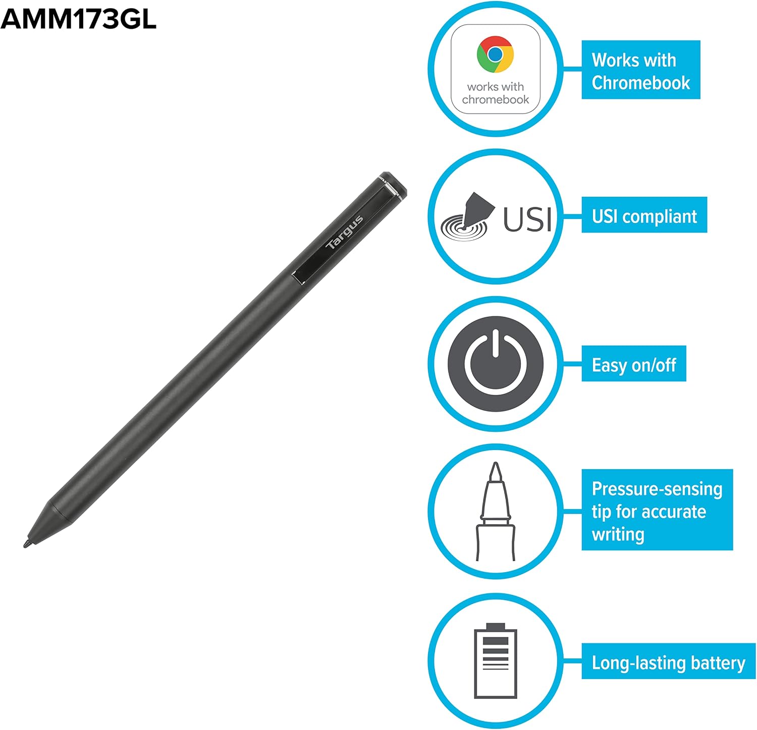 Targus Active Stylus for Chromebook, Black - Image 4