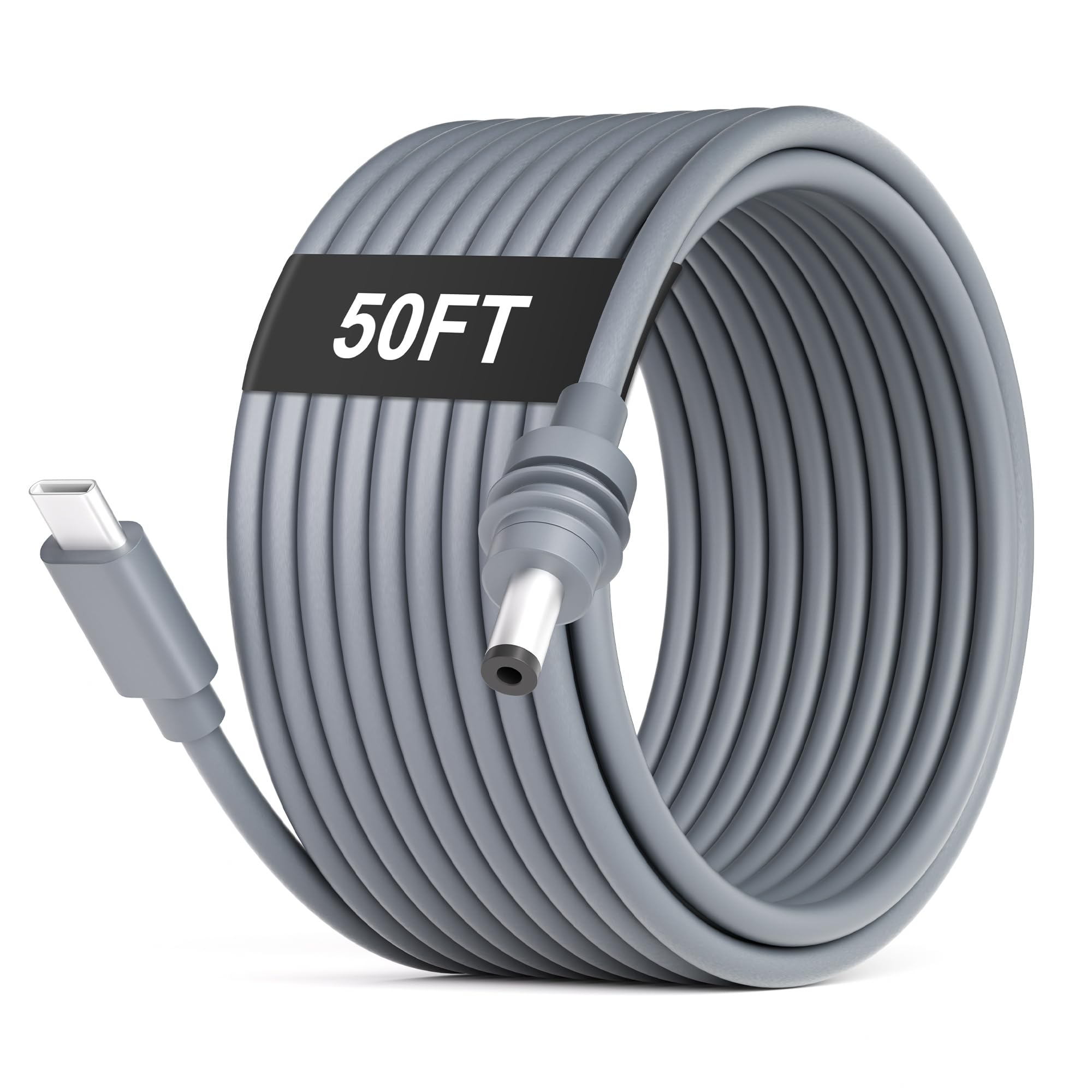 ADINEL Starlink Mini USB C to DC Power Cord, 50FT Starlink Mini Cable,Type C Input to DC 20V 5A Barrel Jack Cable Work with 100W PD Charger and PD