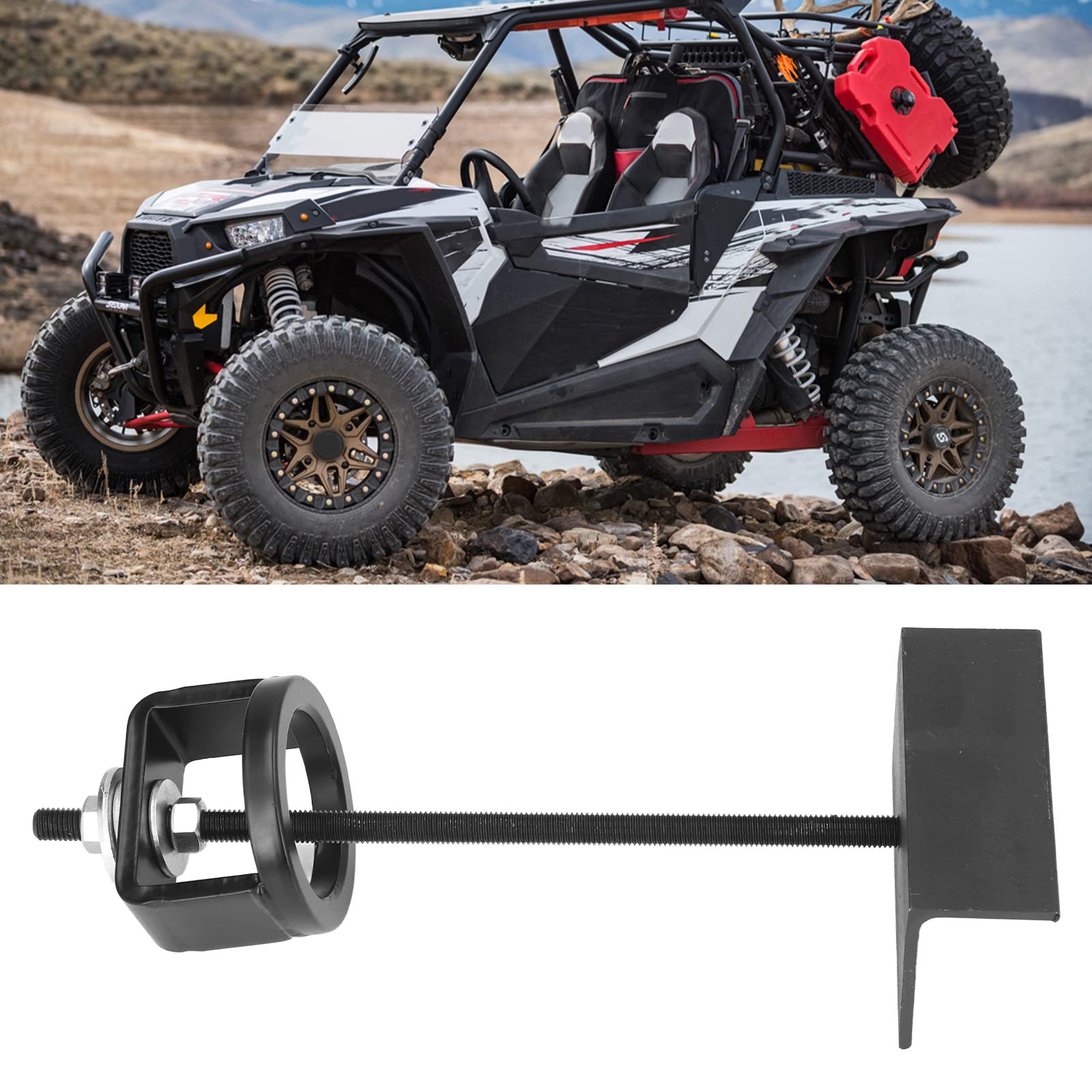 Narzędzie do ściskania Sprzęgła Wytrzymały Metal do Skuterów śnieżnych SXS ATV UTV, Narzędzie Konserwacyjne dla Jednej Osoby, Pasujące Sprzęgła Wtórnego Napędzanego Paskiem