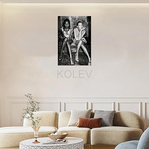 Miniatura 3 de Póster de moda de Naomi Campbell y Kate Moss, póster de pared en blanco y negro, póster de lienzo para decoración de pared, pinturas para sala de