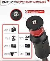 Vista 45 de IFOOTAGE 71 "fibra de carbono cámara monopod profesional telescópica video monopods base trípode compatibilidad cámaras réflex cámaras videocámaras