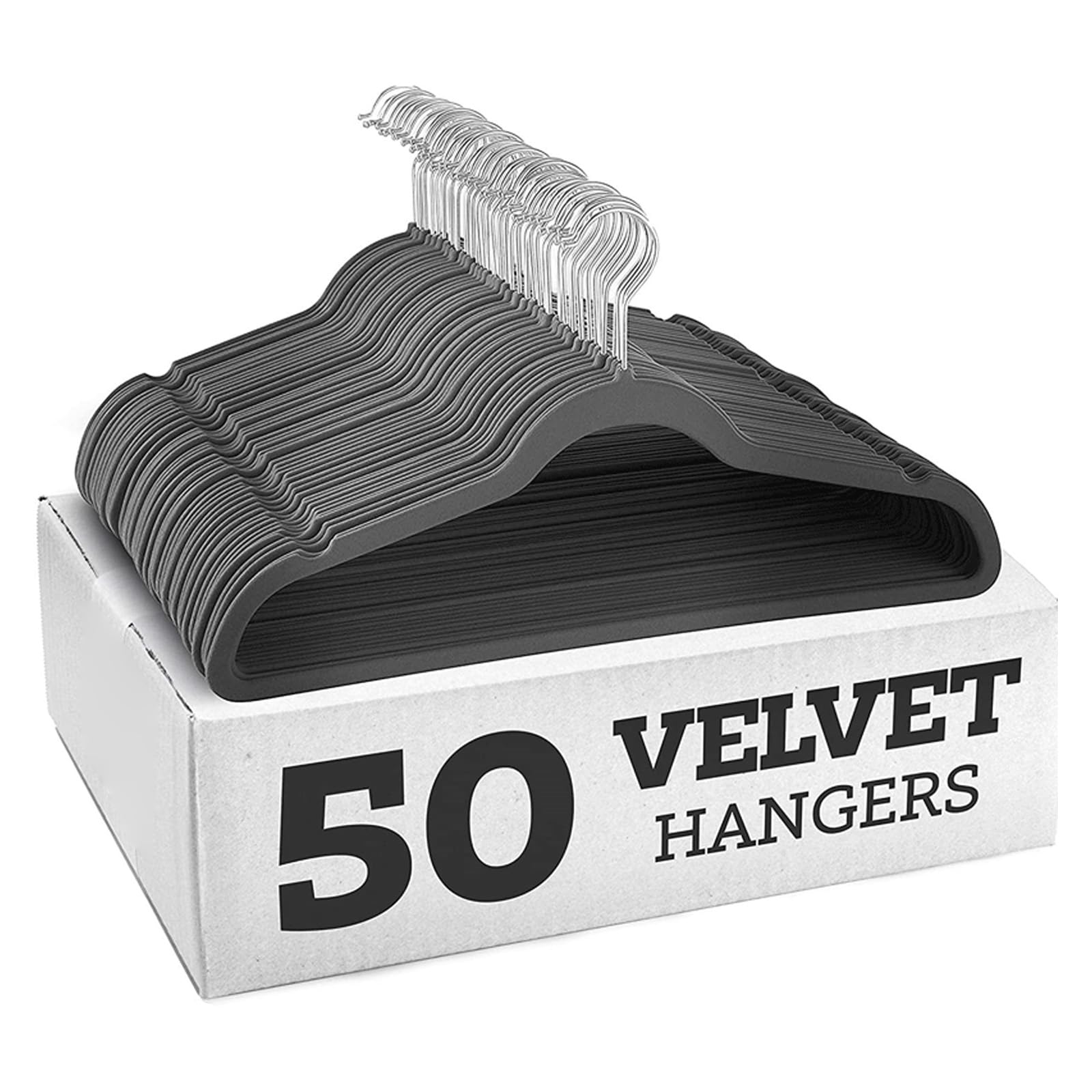 Multipurpose Velvety Clothes Hangers Nonslip Coating Without Traces Design Gentle Care Thin Profile Maximizes Closet Space Velvety Surfaces Hanger