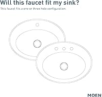 Vista 4 de Moen Revyl Chrome One-Handle Single Hole Modern Bathroom Sink Faucet with Optional Deckplate and Spring Loaded Drain Assembly, 84771 Cromado