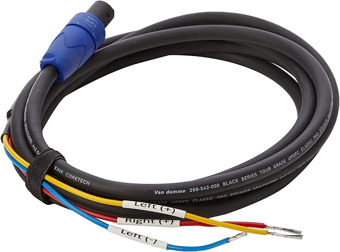 REL/MJ Acoustics 3 Wire Sub Speaker Cable Neutrik Speakon to Bare end