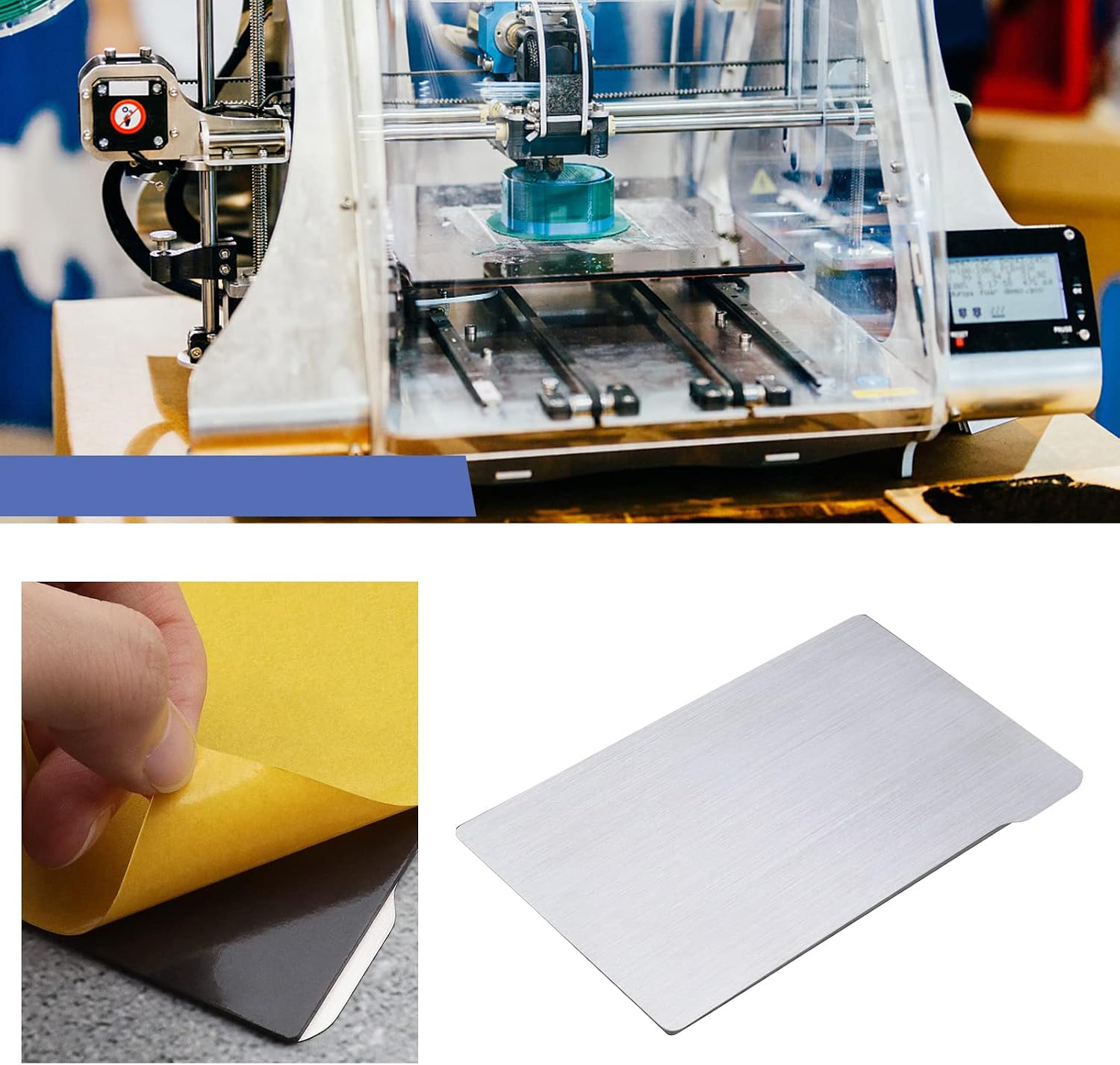 ECSiNG Spring Steel Flexible Plate Sheet with Magnetic Sticker Compatible with Creality LD-002H SLA/DLP Resin 3D Printer 138x85mm - Image 5