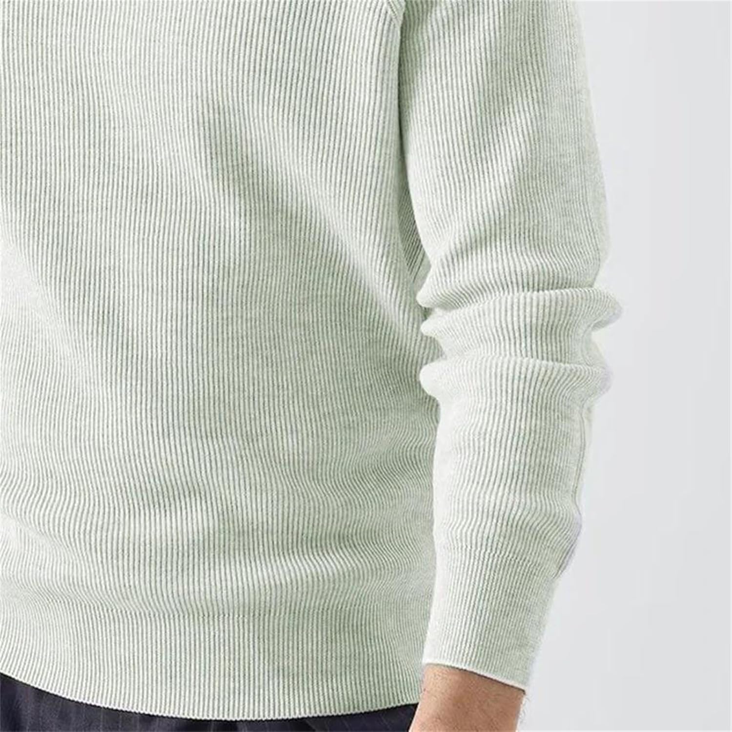 Men's Long Sleeve Pullover Polo Sweater with Button Placket Lightweight Turndown Collar Knit Jumper for Daily Wear