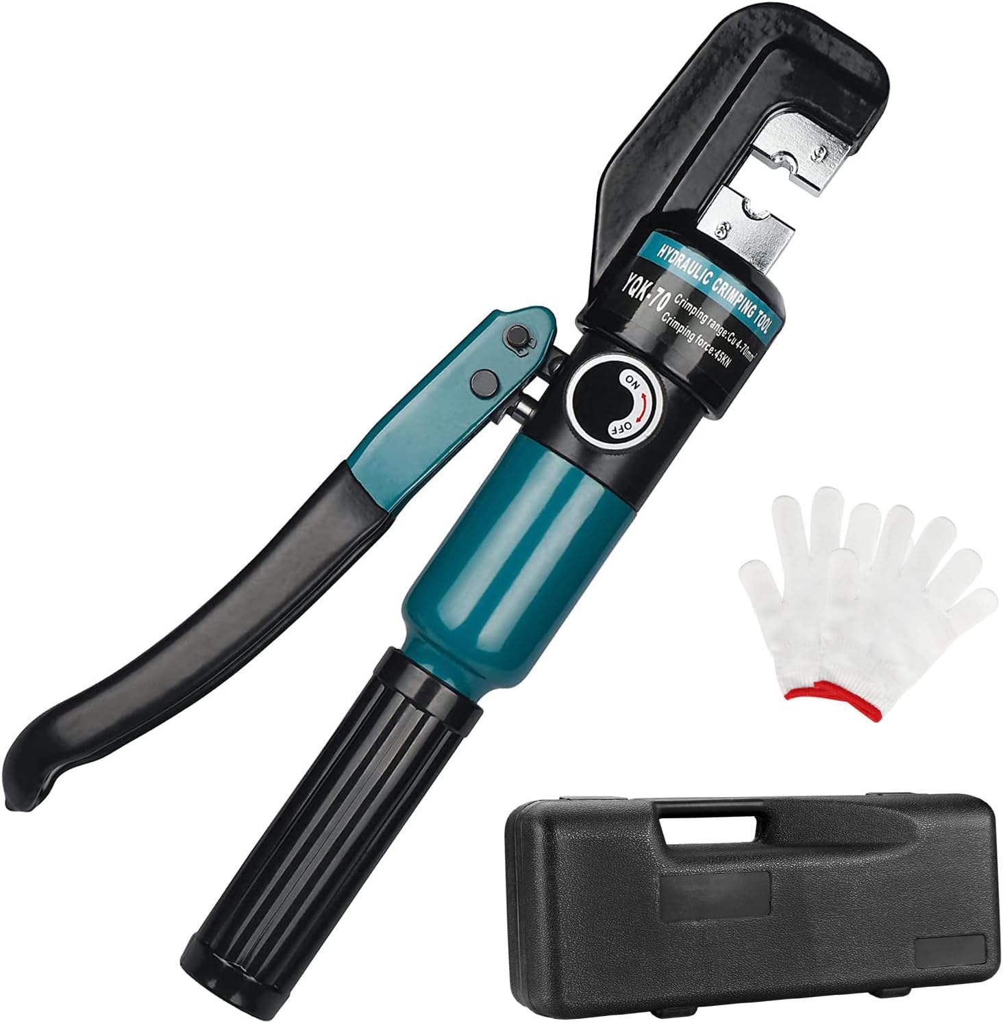 Hydraulic Handle Crimper/Hydraulic Crimping Tool, Deck Cable Railing Kit/Hardware, Cable Lug Terminal Crimper with 9 Dies for 1/8" to 3/16" Stainless Steel Cable Railing Fittings, Wire Swaging