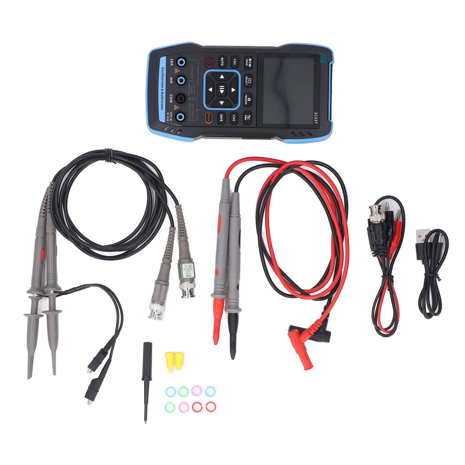 Marhynchus Digitales Oszilloskop-Multimeter, 50 MHz 250 MS/s Handsignalgenerator-Multimeterfunktionen für die Diagnose Elektrischer Tests