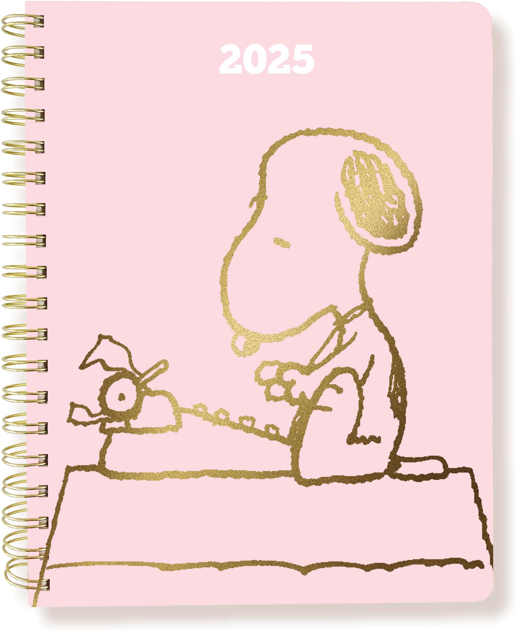 Graphique 2025 Spiral Frosted Cover Planner | 18 Month Organizer July 2024 - Dec. 2025 | Weekly & Monthly Spreads | To-Do & Note List | Reference Tabs | Reminder Stickers | Snoopy Typewriter | 8” x 10”
