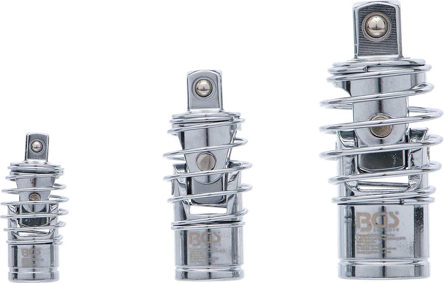 BGS 252 | Universal Joint Set | with spring | 6.3 mm (1/4") / 10 mm (3/8") / 12.5 mm (1/2") | 3 pcs.