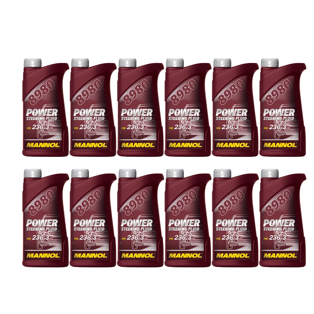 MANNOL 8980 Power Steering Fluid 236.3 12x500ml Gelb/Braun