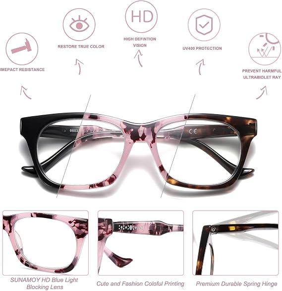 Oversized Reading Glasses Women Oprah Style Blue Light Large Big Computer Reader Spring Hinge Cat Eye Square