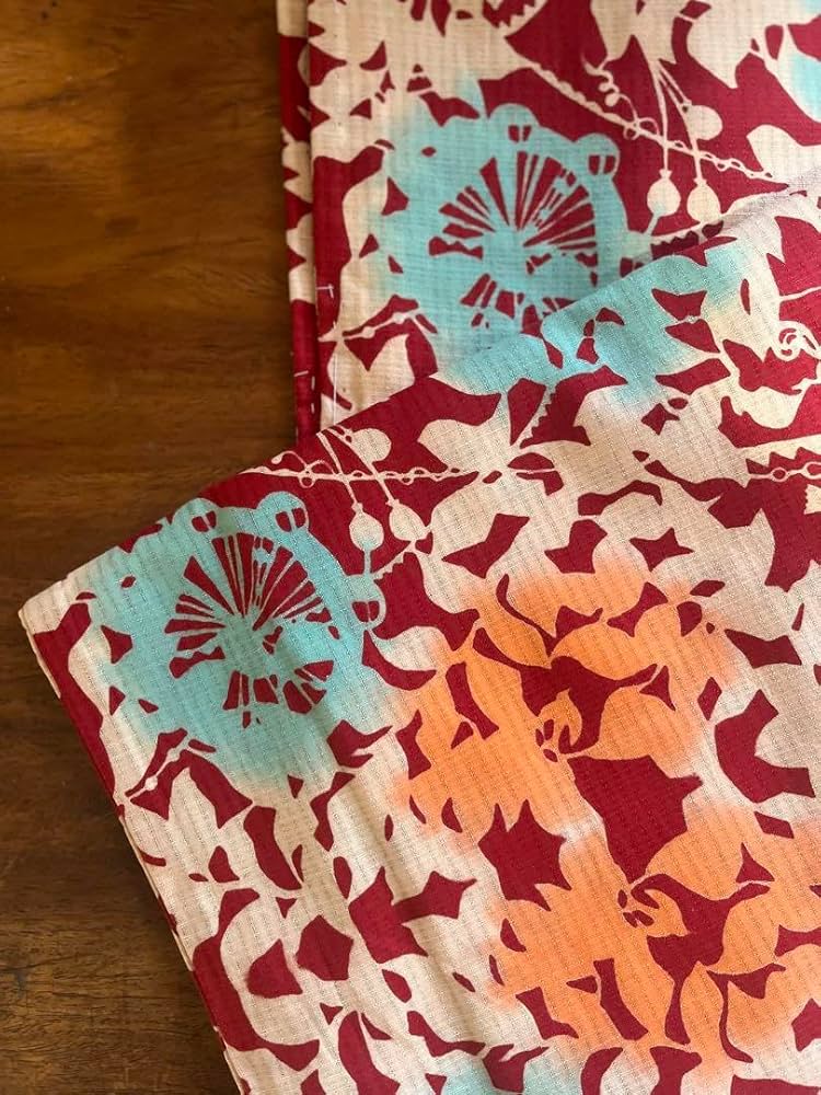 絵型染め関美穂子メリーゴーランド知多木綿浴衣 絵型染め関美穂子メリーゴーランド知多木綿浴衣 絵型染め関