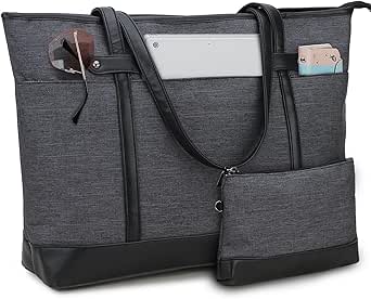 RAVUO Laptop Tote Bag,Waterbestendige Lichte Dameszak Voor 15.6 Inch