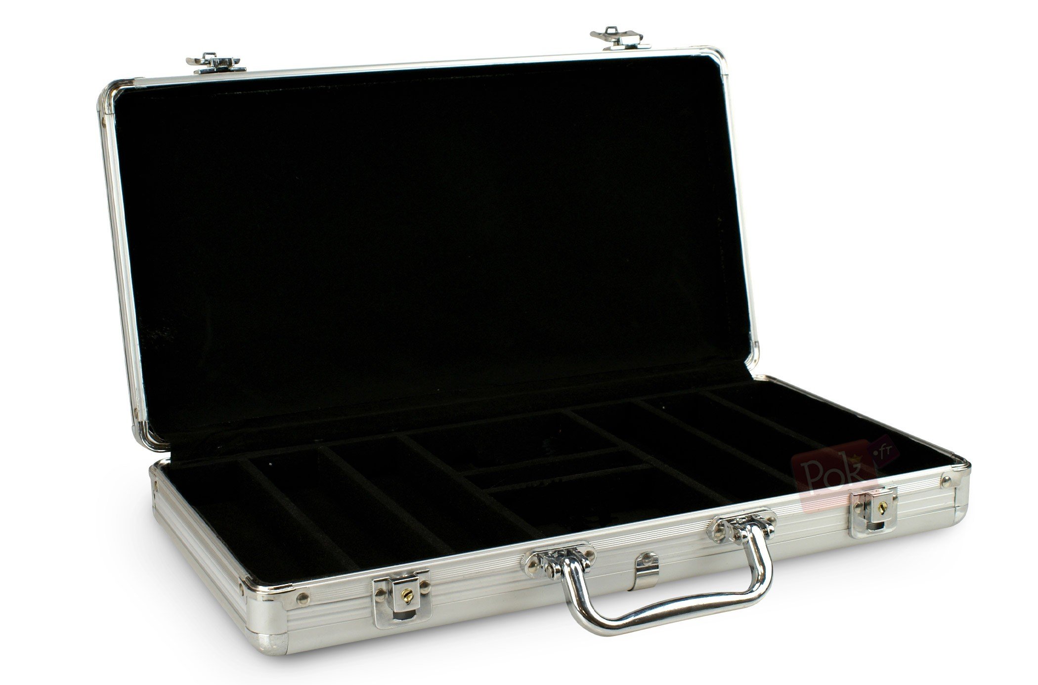 Mallette Aluminium 300 jetons intérieur Plastique (Silver)