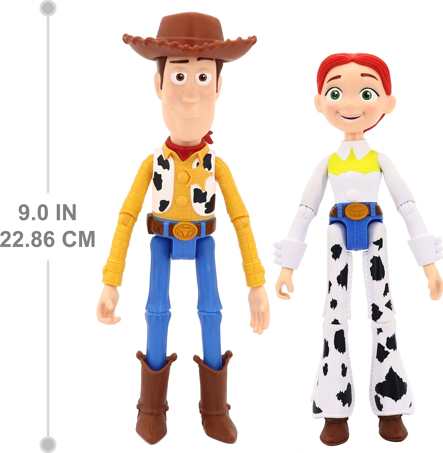 Posable Woody & Jessie Action Figure Set, 7-Inch Scale, Authentic Pixar Characters