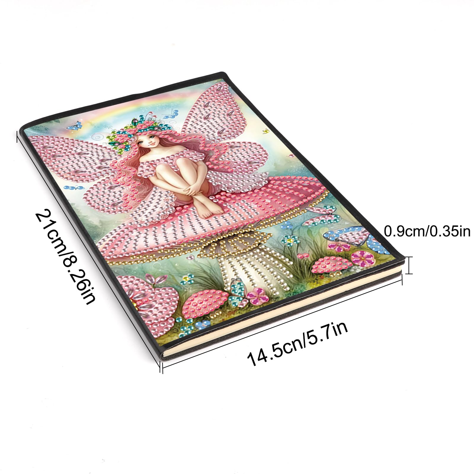 DCIDBEI 2 Pack Diamond Painting Notebook for Adults Children Angel A5 Blank Notebook Diamond Painting Notebooks Elf Diamond Painting Practice Book Sketch Book Diamond Painting Diary Fairy 50 Sheets - Image 2