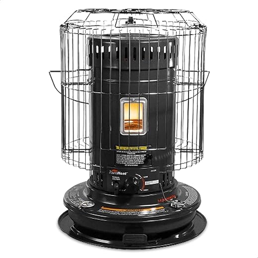 Sengoku Indoor & Outdoor Kerosene Heater, 23,500 BTU, Portable Use, Black - Cordless Heater for Home, Garage, Basement, and Camping