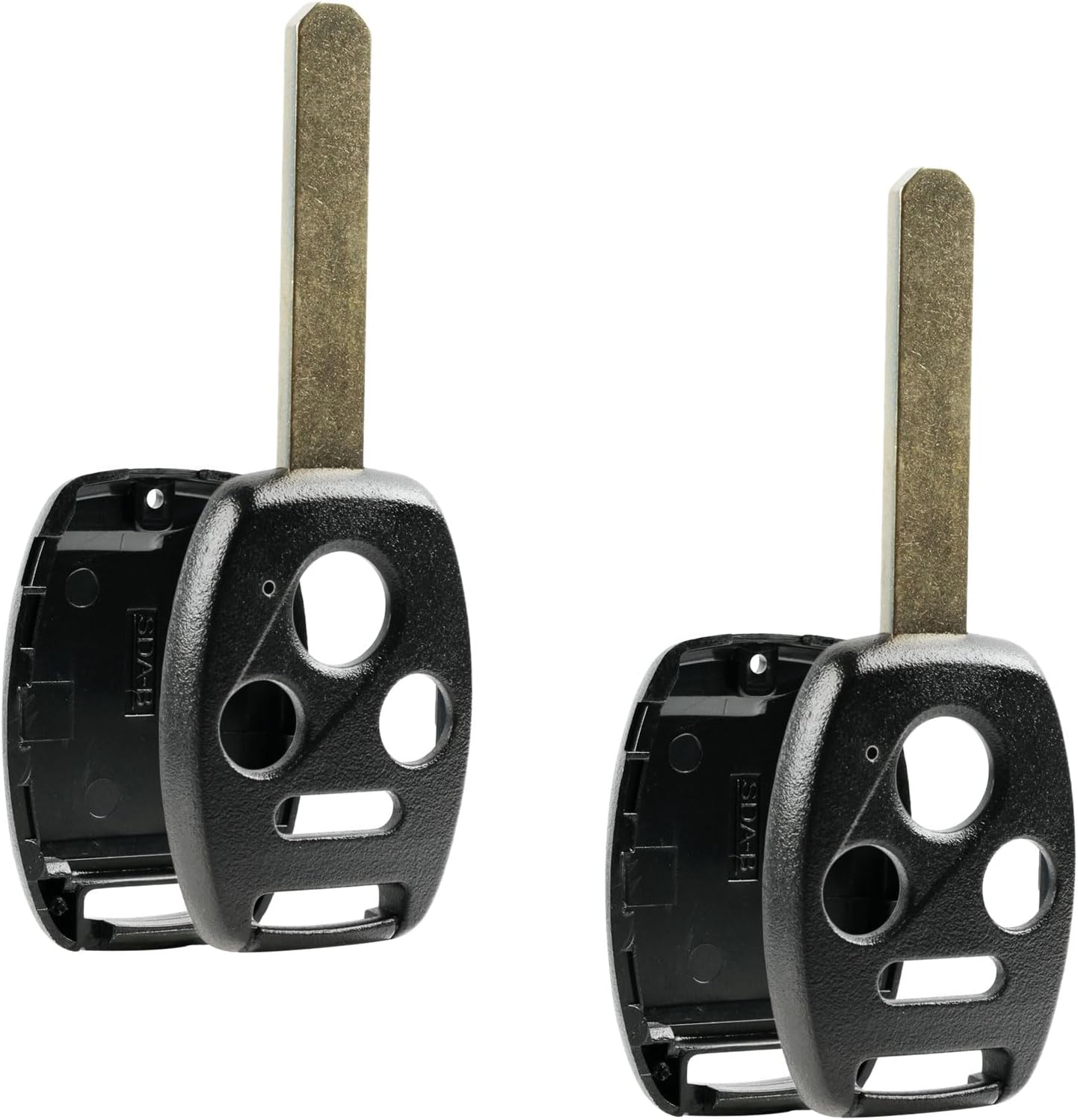 Key Fob Keyless Entry Remote Shell Case & Pad fits Honda 2008-2012 Accord / 2006-2013 Civic EX / 2009-2015 Pilot, Set of 2