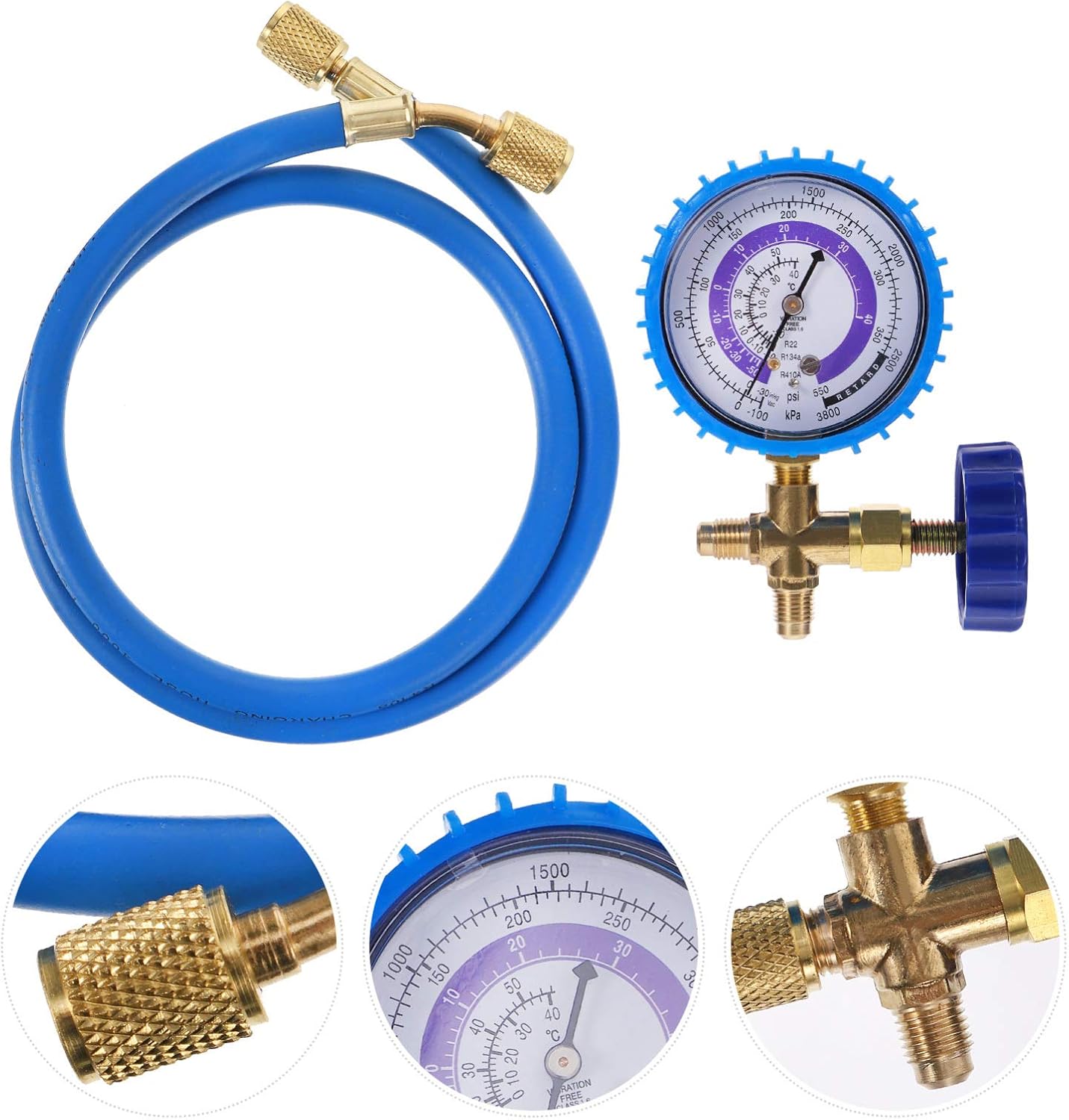 FAVOMOTO 1set Air Conditioning Recharge Kit Fluoride Tube High-pressure Charging Hose Easy to Use Hvac Tool for Car and Home Refrigeration Systems