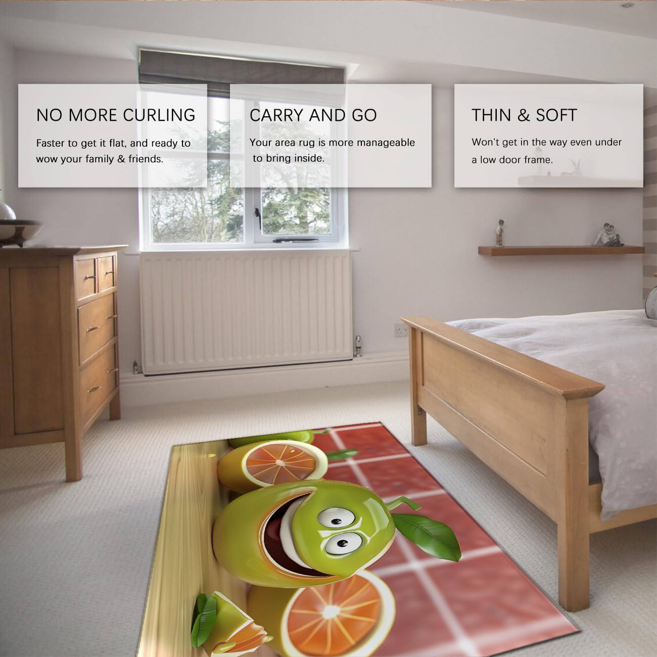 Tappeto 90x150 lavabili in lavatrice per bambini Stanza giochi Tappetino la camera da letto antiscivolo a pelo basso Moquette sottile cucina Sala pranzo Casa colonica Nursery